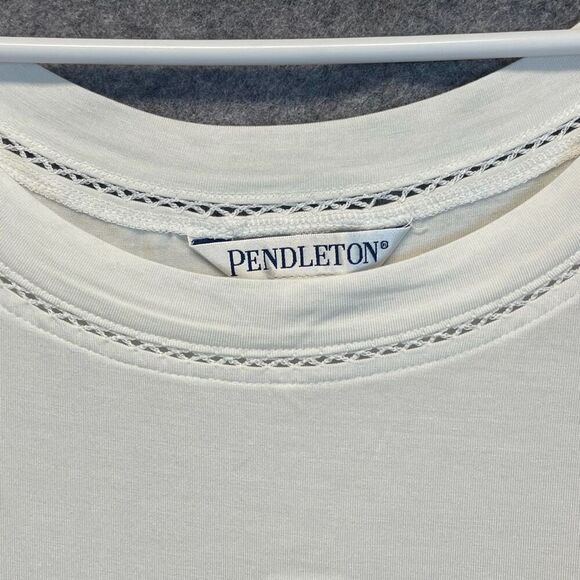 NWT PENDLETON Tank Top Women's XL Ivory Sleeveless Stretch Pullover Scoop Neck - Picture 3 of 15